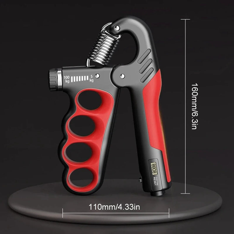 KALOAD 5-100 KG Adjustable Resistance Electronic Counting Hand Grip Strength Trainer Wrist Expander Training Hand Gripper Hand Gripper for Home Gym Fitness