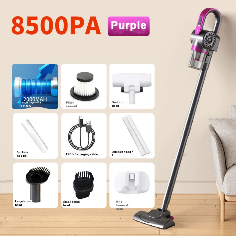 4-in-1 Handheld Dust Mite Remover 8500Pa Cordless Vacuum Cleaner Home Bed Ultraviolet Disinfection Machine Dust And Mop All-In-One Machine