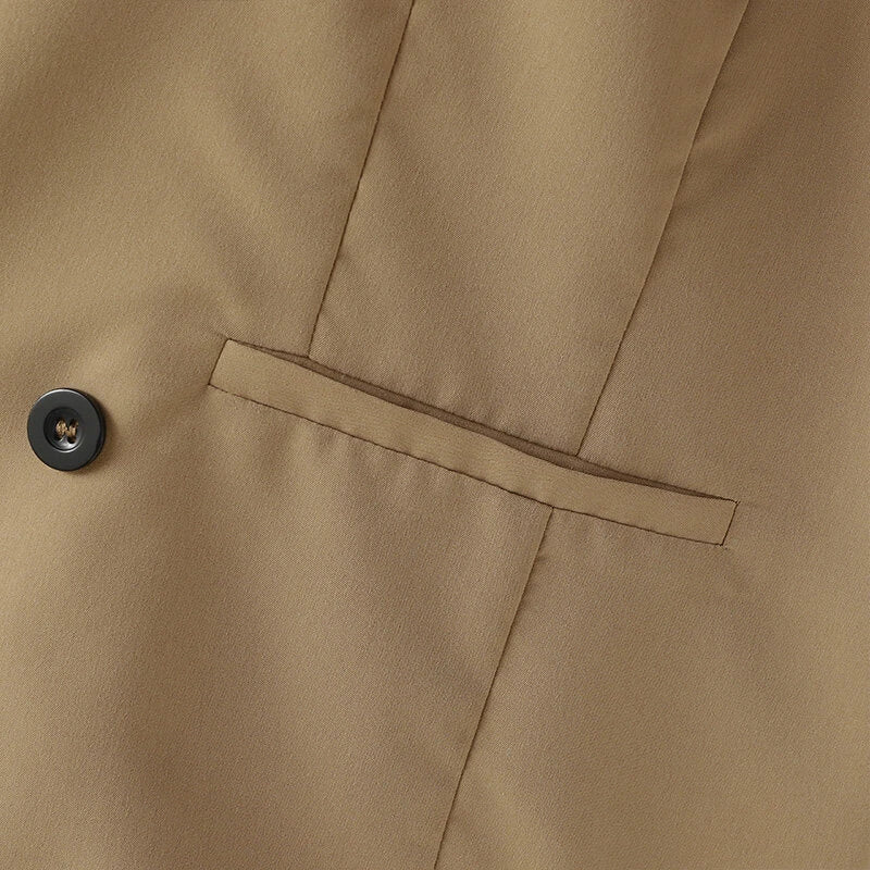 INCERUN Mens Two-piece Suits Trendy Sleeveless Double-breasted Suit Vest + Pants Casual Set Casual Sets Male Plus Size