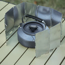 8/10 Plates Camping Gas Stove Folding Burner Wind Shield Aluminum Alloy Windproof Screen for Outdoor Camping Picnic Cooking