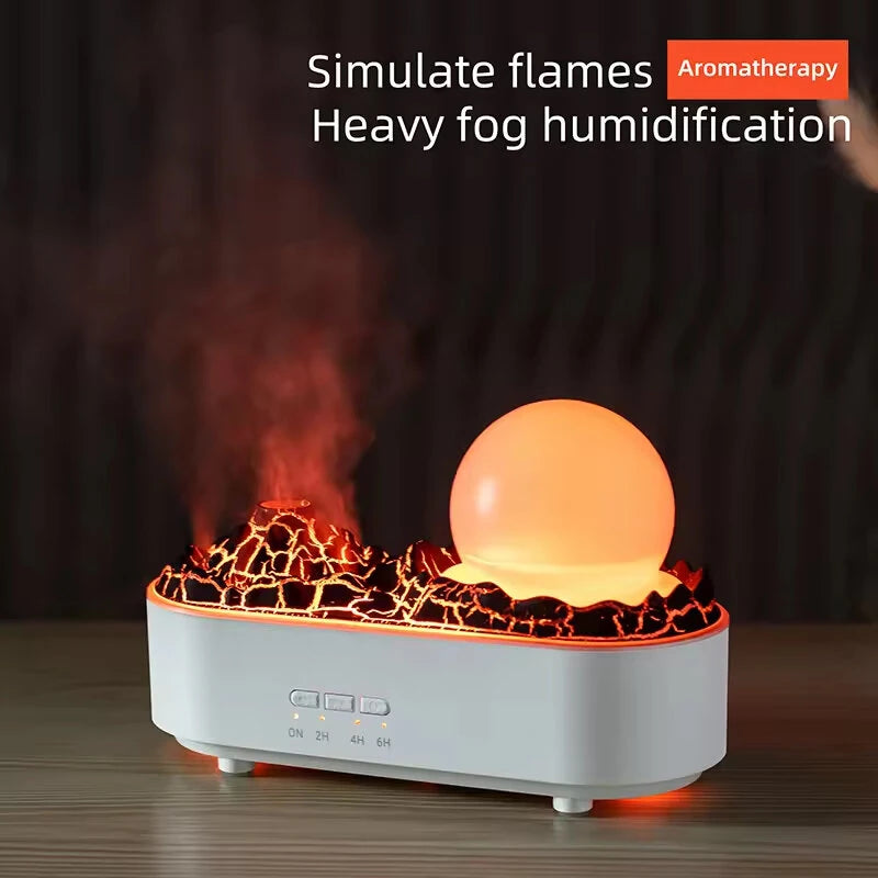 Volcano Humidifier Household Large Fog Desktop Creative Ornaments Bedroom Night Light Home Air Humidifier with Dual Mist Modes