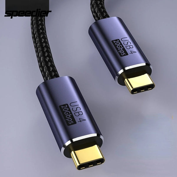 USB4 TB 3 Cable PD 100W 5A Fast Charging USB Type C To Type C Cable 8K@60Hz 20Gbps Data Cable for Macbook Pro 2/3m