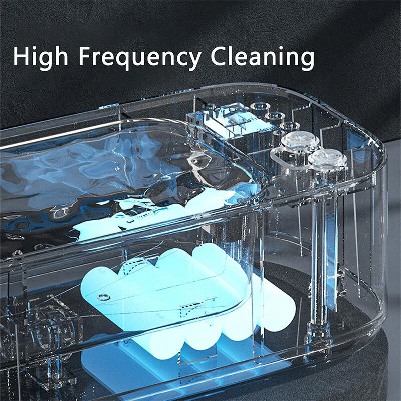 Ultrasonic Cleaning Machine Glasses Cleaning Machine Portable Household Jewelry Glasses Cosmetic Lens Cleaner Teeth Set Cleaner