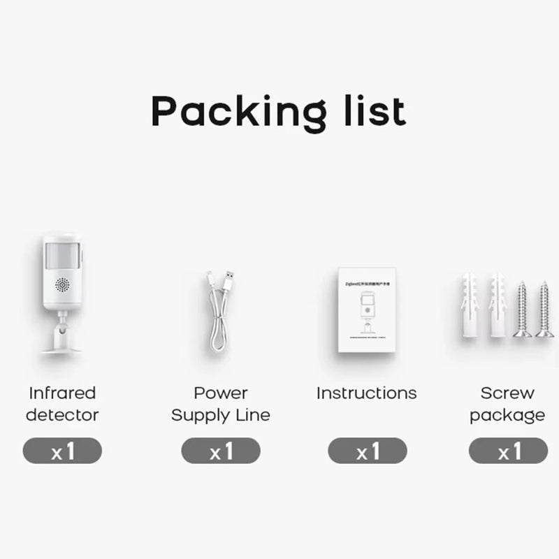 Tuya WiFi/Zigbe Smart PIR Motion Sensor Smart Home Security Human Body Infrared Detector Smart Life APP Control with Alexa