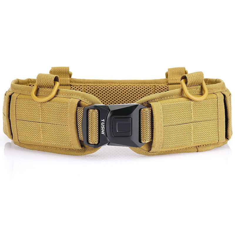 TUSHI Outdoor Tactical Belt Multifunctional Waist Seal Training Equipment Weight-Bearing Waist Seal Belt for Hiking Camping Climbing