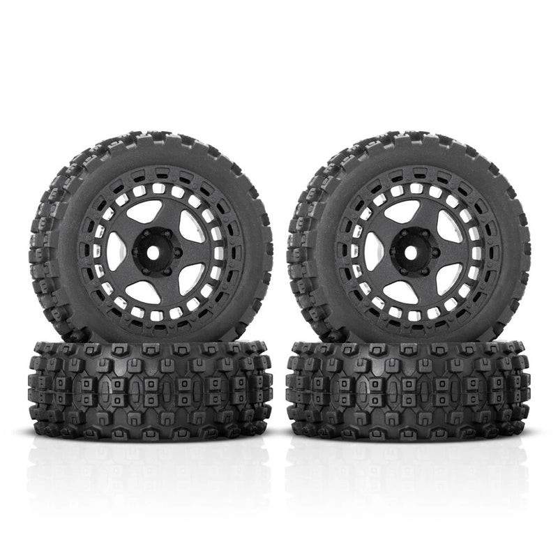 4PCS Upgraded Tires Wheel Rims for Arrma 1/18 2S Typhon Grom RC Cars Vehicles Models Spare Parts Accessories