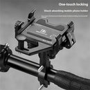 BENGGUO Aluminum Alloy Bike Phone Mount Quick Release Shock-absorbing Anti-slip Universal Motorcycle Handlebar 360 Rotation Phone Holder