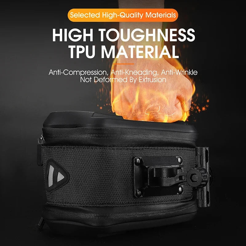 WEST BIKING 2.7L Large Capacity Waterproof Bike Bag Hard Shell MTB Road Bike Under Seat Tool Bag Quick Release Saddlebags Bike Accessories