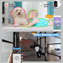 Srihome SH038 5MP 1944P 5G WIFI Wireless PTZ IP Dome Camera AI Humanoid Detection Full Color Night Vision Two-way Intercom Home Security Monitoring Cameras