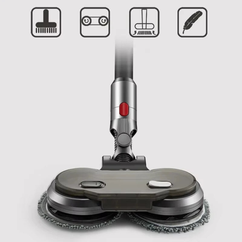 Electric Mop Head forDyson V7 V8 V10 V11 with Water Tank 150 RPM Multi-Functional Dry Wet Mopping Polishing Waxing Attachment