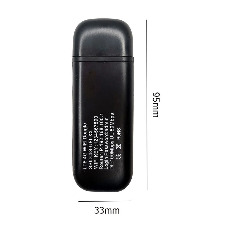 4G LTE Wireless USB Dongle Mobile Broadband 150Mbps Modem Stick 4G Sim Card Wireless Router Home Office Wireless WiFi Adapter