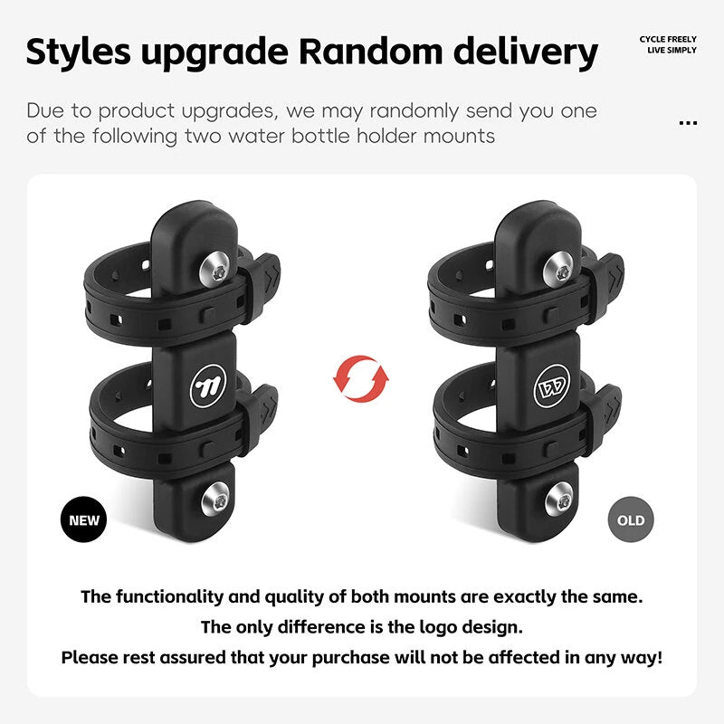 WEST BIKING Bicycle Water Bottle Holder Silicone Non-slip Straps Set MTB Road Bike Bottle Stand with Fixed Clip Accessories