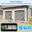 Hiseeu WS418B 4K 8MP Dual Lens Outdoor WiFi Camera Wireless PTZ Security ONVIF H.265+ Cam Night Vision AI Humanoid Detect Auto Tracking Two-Way Audio Monitoring IP Cameras