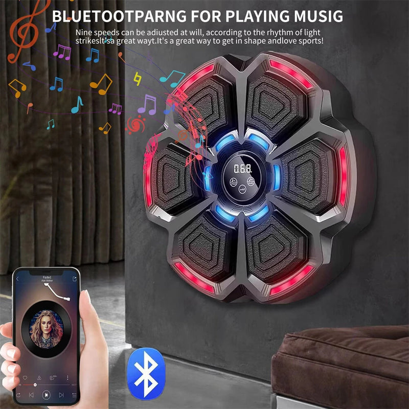 KALOAD Music Boxing Machine with 6 Targets 9 Speeds USB Rechargeable Smart Bluetooth-Compatible Boxing Pads Workout Wall Target Punching Training Equipment for Home Exercise