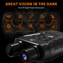 GTMEDIA N2 Night Vision Binoculars Night Vision Goggles with 2.4-inch Screen 5x Zoom Adjustable Brightness 1080P HD Video Recording for Outdoor Activities Wildlife Observation