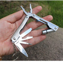 IPRee Labor Saving Mini Multitool Pliers with Led Light Lightweight Folding Pliers Antirust Stainless Steel Outdoor Tools Hiking