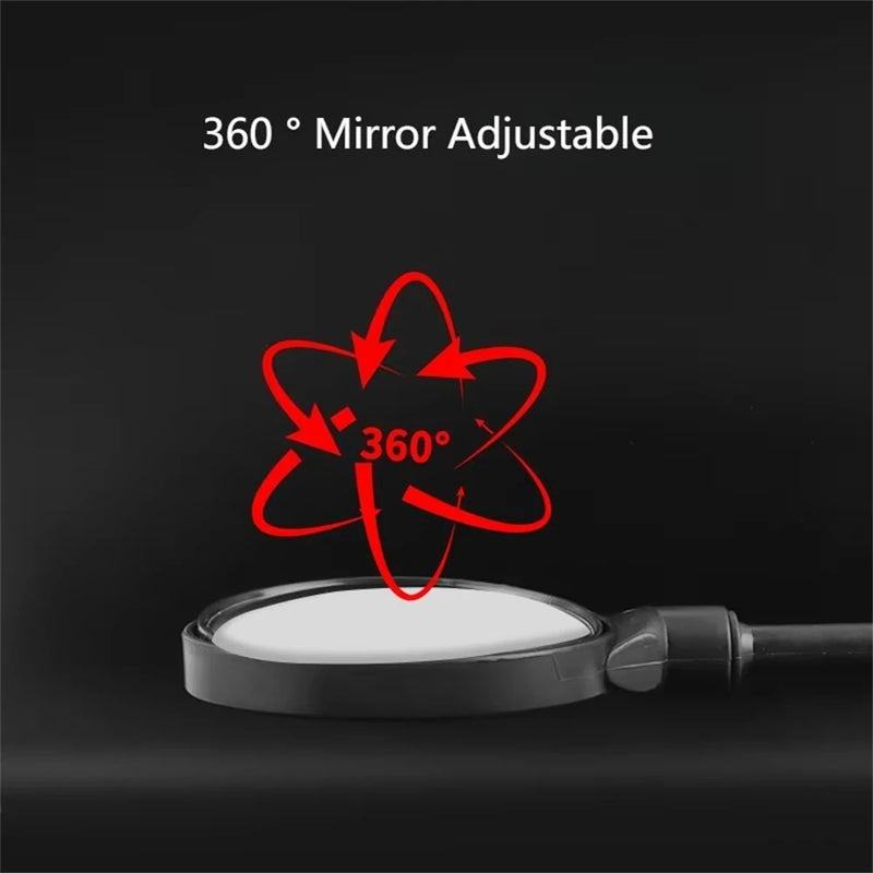 BENGGUO 1/2Pcs Bicycle Hose-adjustable HD Rearview Mirror 360 Degree Adjustable Wide Angle Shockproof Electric Vehicle Mirror for Handlebar Diameters Below 32mm