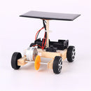 Wooden Solar Electric Vehicle Model Assembly Kit DIY Children's Science Experiment Education Puzzle Toy Student Technology Small Production
