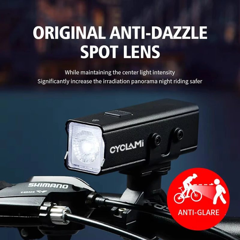 CYCLAMI BR 1000LM Highlight Bike Headlight 4500mAH 5 Gears Modes Lamp Type-C Charging Bicycle Front Light for Outdoor Night Cycling Safety