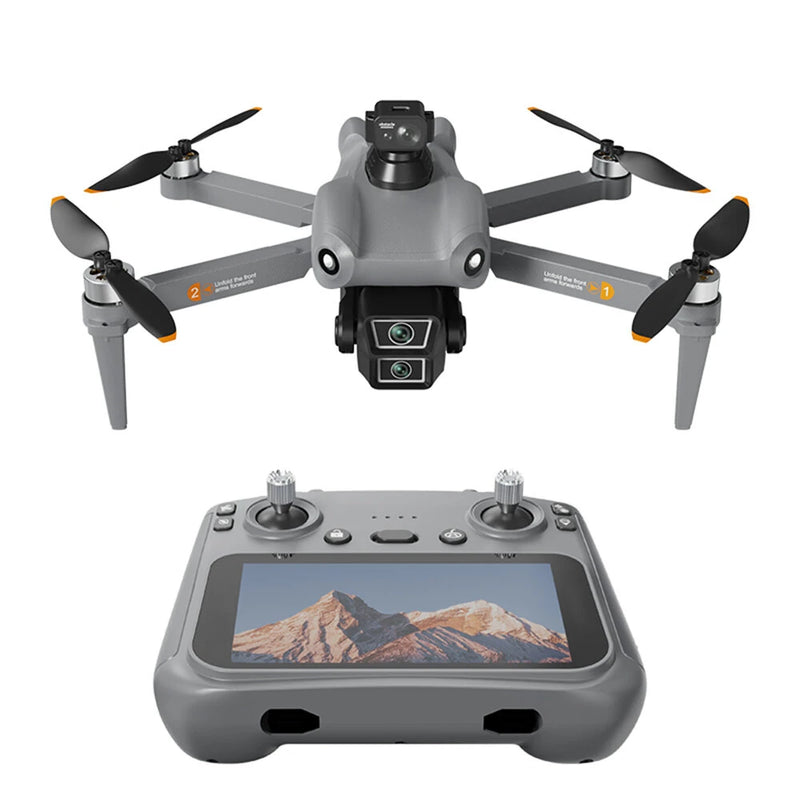 LYZRC L300 Ultra GPS 5G Digital FPV with 5.9inch Touchable LCD Screen Controller 4K HD Dual Camera Servo Gimbal 360 Obstacle Avoidance Brushless Foldable RC Drone Quadcopter RTF