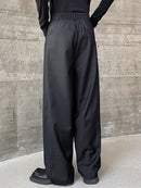 INCERUN Men Pants Fashion Design Solid Color Button Pants Wide Leg Streetwear with Side Pockets S-5XL
