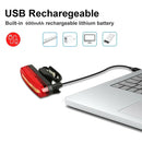 INBIKE Bike Taillight 600mAh Battery 4 Light Modes USB Rechargeable Waterproof Bicycle Rear Light for Night Cycling
