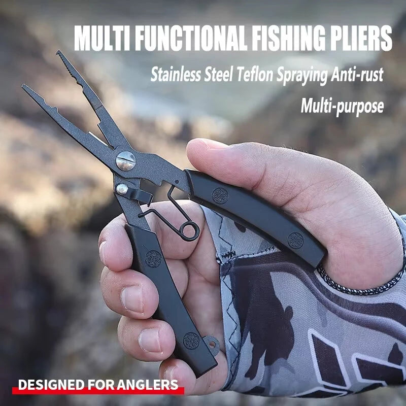 TUNALA Fishing Line Cutter Pliers Stainless Steel Multifunctional Fishing Line Clamp Tools for Outdoor Saltwater Freshwater Fishing