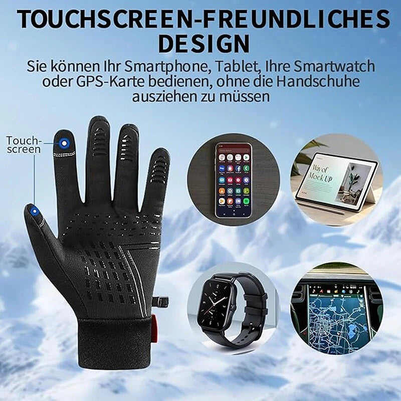 Xanes Winter Warm Bike Gloves Men Women Anti Slip Touch Screen Gloves Cold Weather Gloves Windproof Waterproof Winter Warm Gloves for Skiing Cycling Skating