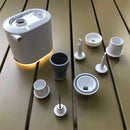 Mini Air Pump for Inflatables Ball Beds 2 in 1 Rechargeable with Camping Light, Compact inflator pump for Floats, Balloons & Vacuum for Storage Bags