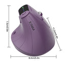 Vertical Ergonomics Wireless Mouse 2.4G/bluetooth 1000-2400DPI Type-C Rechargeable Silent Mice