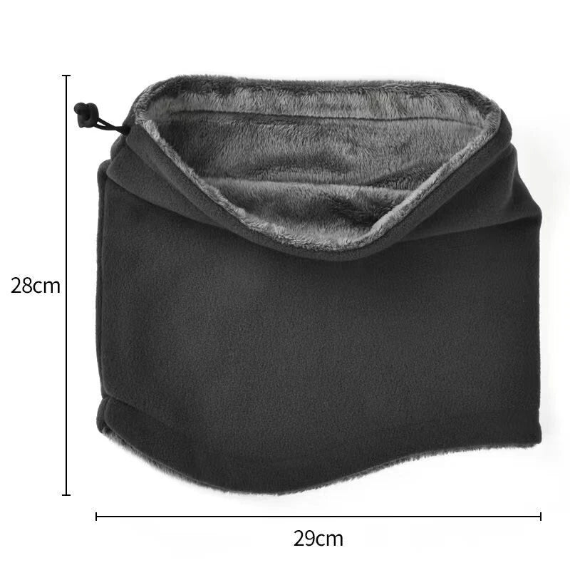 TENGOO 1pc Winter Thickened Fleece Outdoor Cycling Scarf, Warm Neck Gaiter, Windproof Dust Mask, Polar Fleece Neck Cover