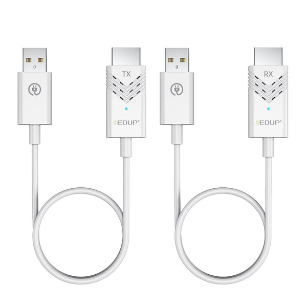 EDUP Wireless HD Transmitter and Receiver Kit 1080P@60Hz Full HD Extender 50m Long Range 0.1s Delay Plug and Play Support Multi Device for Streaming Mirroring