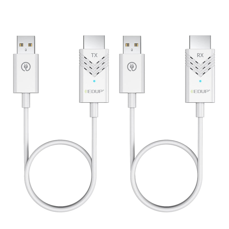 EDUP Wireless HD Transmitter and Receiver Kit 1080P@60Hz Full HD Extender 50m Long Range 0.1s Delay Plug and Play Support Multi Device for Streaming Mirroring