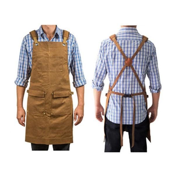 Woodworking Gardening Apron for Men with Multiple Tool Pockets Canvas Work Apron for Woodworkers Gardener Carpenters Blacksmiths