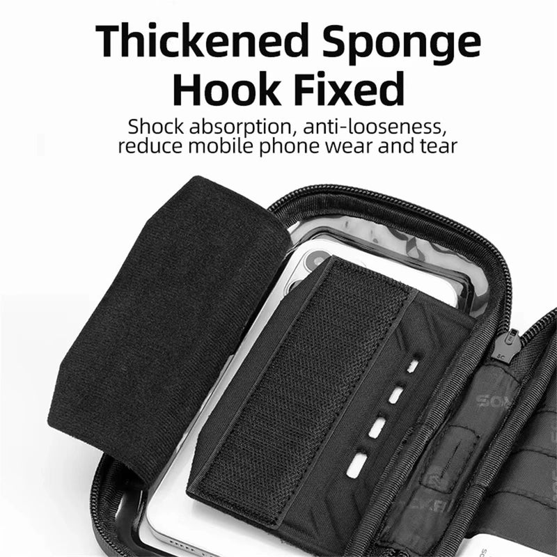 ROCKBROS B17-7 6.2'' Portable Touch Screen Phone Holder Bicycle Bag 360 Adjustable Waterproof Bike Front Frame Bag