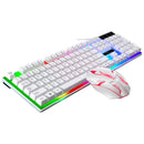 ZGUANGBA G21B Wired 104-Keys Gaming Keyboard and Mouse Set RGB Backlit Mechanial-Feeling Keycaps Waterproof Ergonomics USB Keyboard Mouse Combo for PC Computer