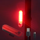 BIKIGHT Bike Taillight 650mAh Battery USB Rechargeable Red LED Bright Rear Light Waterproof Easy to Install Bicycle Light for Safety Cycling