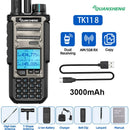 Quansheng TK11 Walkie Talkie 10W Dual Band Radio 999 Channels Long Range Rechargeable Two Way Communication Device Portable FM Receiver