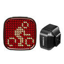 Leadbike DIY Synchronous Smart Taillight 244 Pixels Mobile App Pattern Edit Brake Sensing Dual Mount Type-C Rechargeable Bicycle Rear Light for Cycling Fun