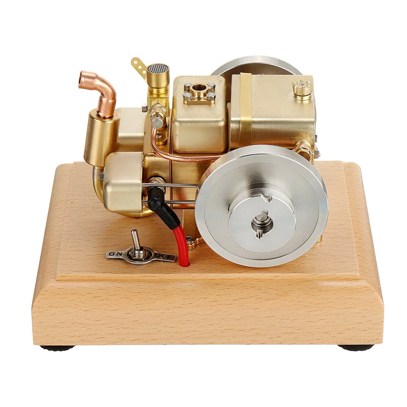 Eachine ET5S Horizontal Two Cylinder Engine Model Water-cooled Cooling Structure Brass And Stainless Steel STEM Engine Toys Collection Gifts