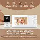 Y8-KP2 2.4G Bluetooth Visual Doorbell Wireless Installation Infrared Night Vision Two Way Video Intercom Ultra Long Standby Time 4.3 Inch IPS Screen