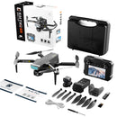 XKJ KAI TWO 249g GPS 5G WiFi FPV with 4K ESC HD Dual Camera 3-Axis Mechanical Gimbal 5.6" Touchable LCD Screen Controller 360 Obstacle Avoidance Brushless Foldable RC Drone Quadcopter RTF