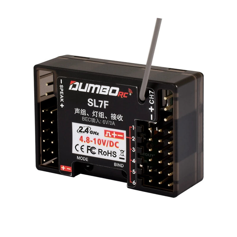 DUMBORC SL7F 2.4GHz 7CH 3-in-1 6V/3A BEC PWM Multifunction Receiver for RC Model Accessories