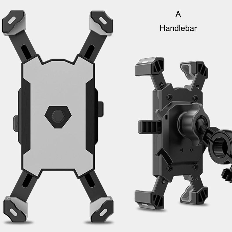 Bike Handlebar 360 Rotation 4 Jaw Contraction Mechanical Fast Locking 0.2kg Lightweight Bicycle Holder for Electric Bike Motor Phone