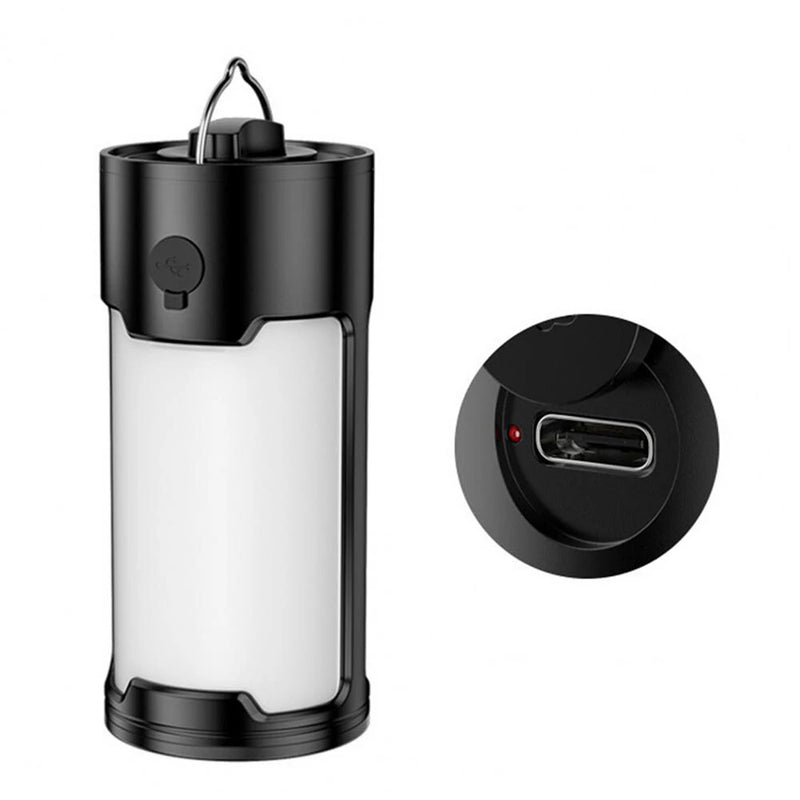 LED Camping Lantern Rechargeable Built-in 18650 Battery Portable Tent Lamp Outdoor Waterproof Camping Emergency Light