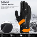 IPRee Winter Cycling Gloves for Men's Warm Outdoor Sports Windproof Anti Slip Waterproof Velvet Touchable Screen Gloves Gloves
