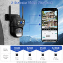 Hiseeu WS419B WS419QB 9MP WIFI IP Camera Three Lens & Dual Screen With 8X Zoom PTZ Camera Ai Auto Tracking Security Video Surveillance Camera