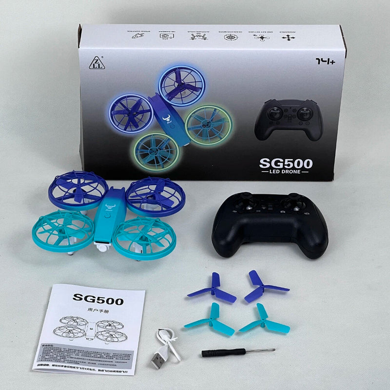 ZLL SG500 PRO / MAX Mini WiFi FPV Headless Mode 360 Roll Circle Protection Colorful LED Kids Gifts 2.4G 4CH 6-Axis RC Drone Quadcopter RTF