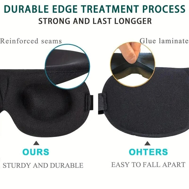 KALOAD 3D Stereoscopic Sleep Eye Mask Sleep Magic Memory Sponge Black Shading Breathable Quik Sleep for Outdoor Travel