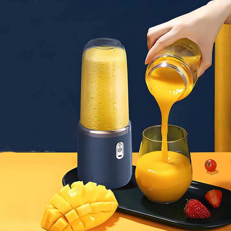 Double Cup Multifunction Usb Fruit Mixers Juicers 6 Blade Portable Electric Juicer Blender Fruit Juicer Cup Food Milkshake Juice Maker